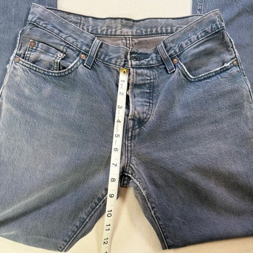 Levi's 501 Selvedge Denim Faded Black With Patch Knee 28 X 28 (25x32) 2015 - Picture 5 of 17